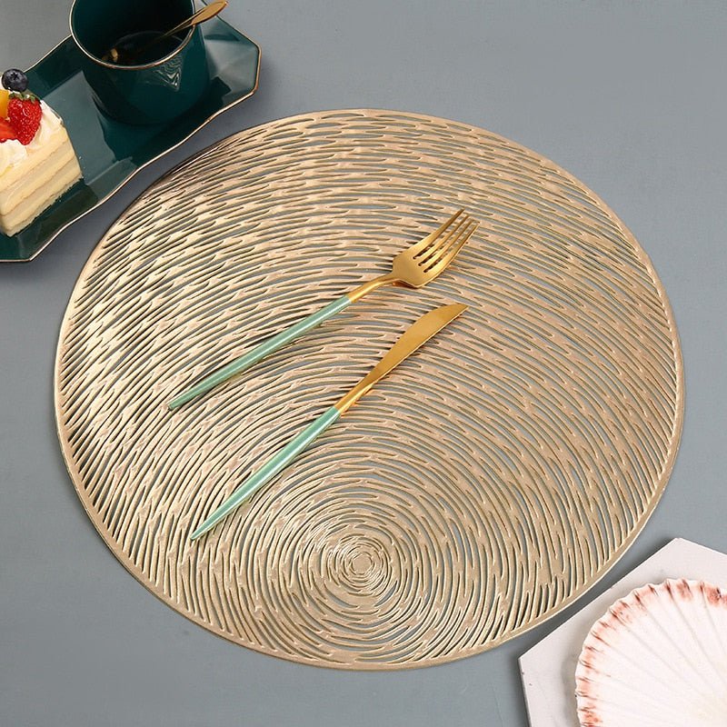 Nebula Dinner Placemat Gold Aquila