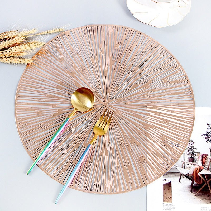 Nebula Dinner Placemat Rose Gold Lupus