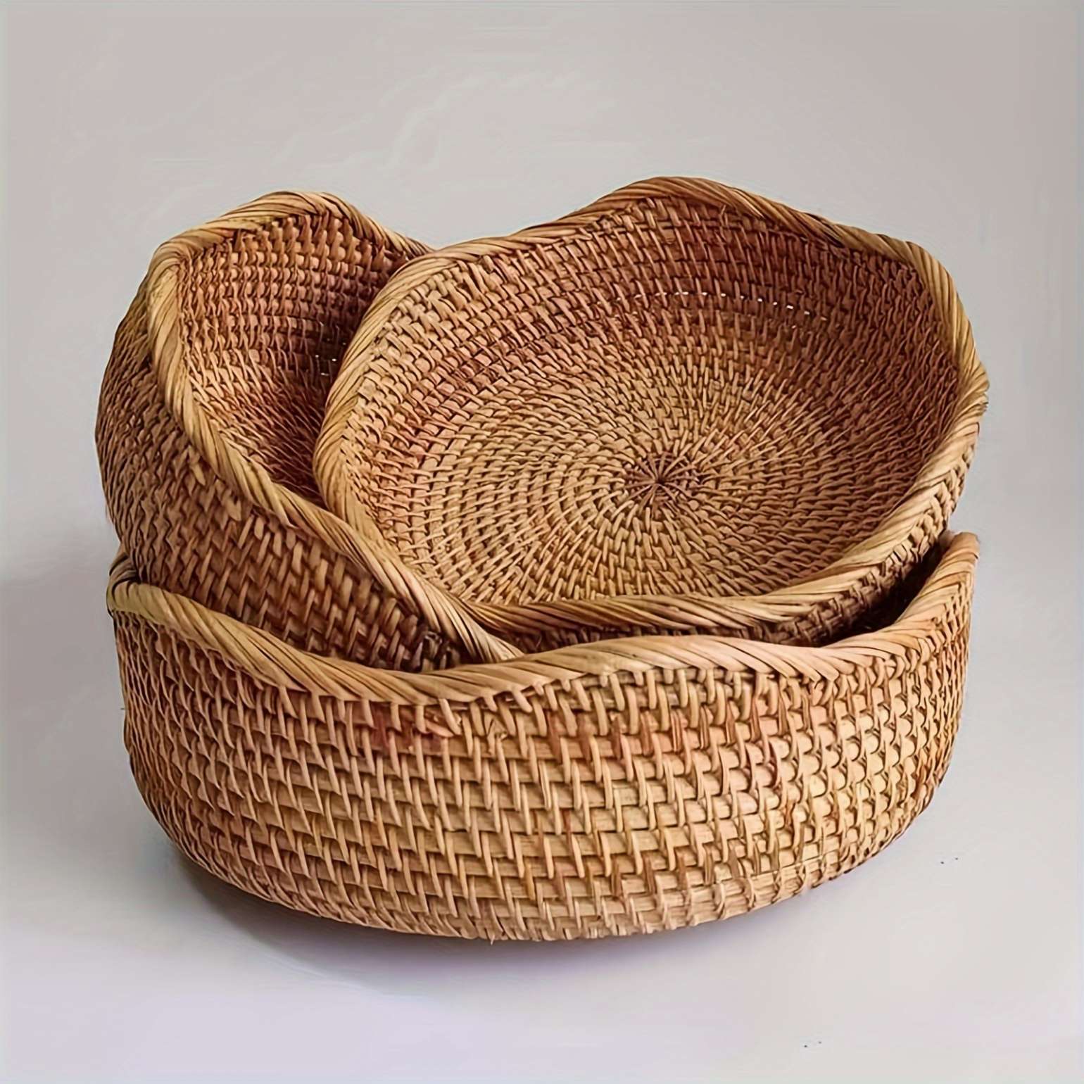 Nordic Handwoven Rattan Baskets