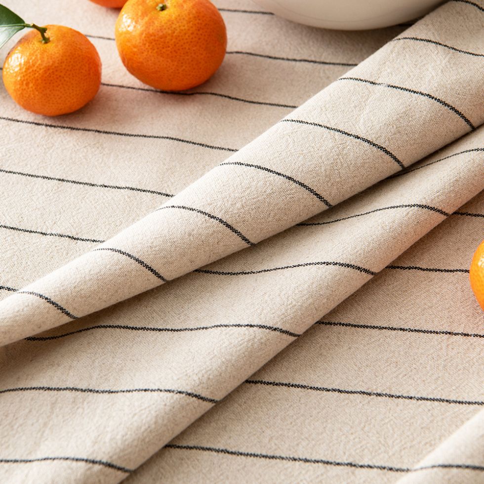 Nami Striped Cotton Linen Tablecloth Cover