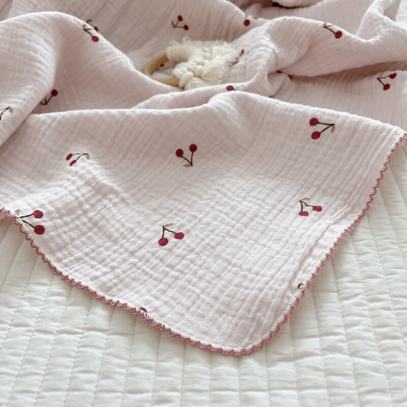 Soft Cherry Blossom Baby Blanket & Pillow Set –  47" x 51"