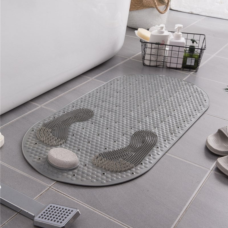 Non-Slip Shower Mat With Scrubber