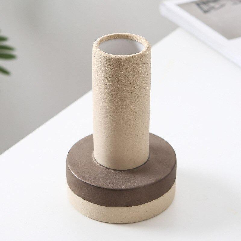 Indigo Clay Vessels Tan Cylinder