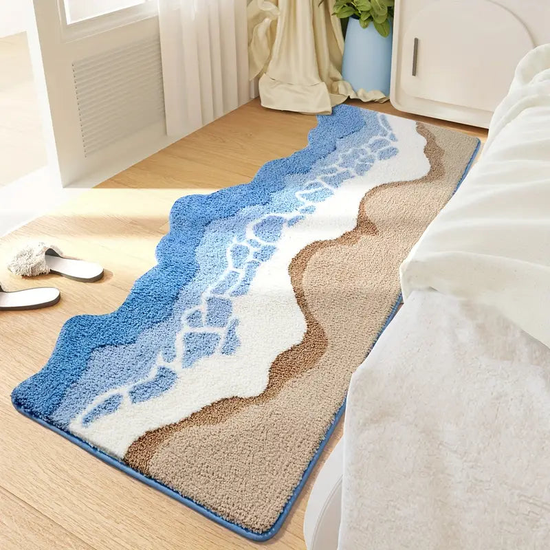 Ocean Waves Microfiber Bath Mat