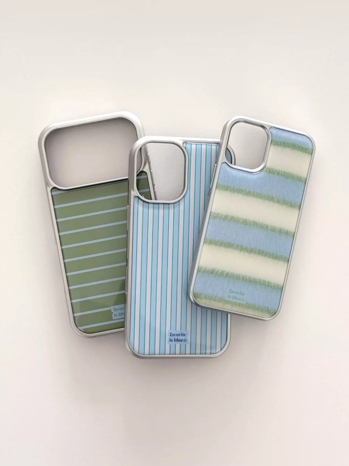Blue Sporty Preppy Striped iPhone Case