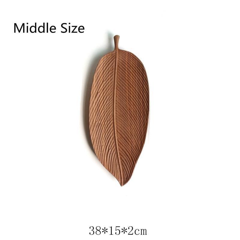 Leaf Wooden Serving Trays Curved Leaf - Medium