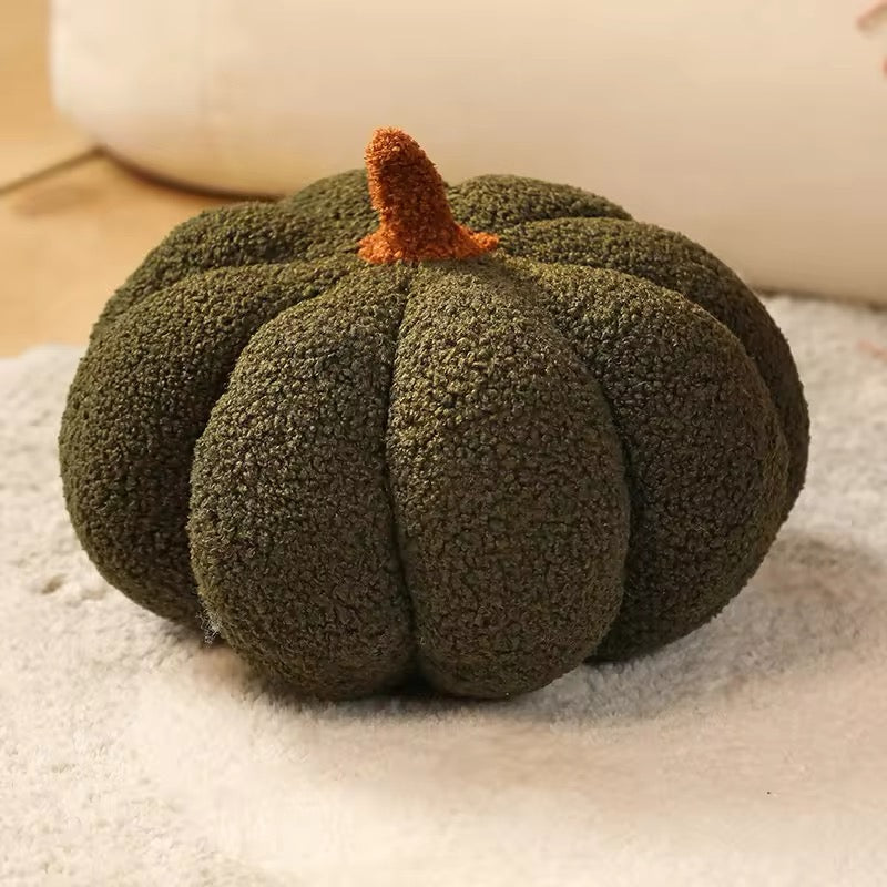 Plush Pumpkin Pillow Green
