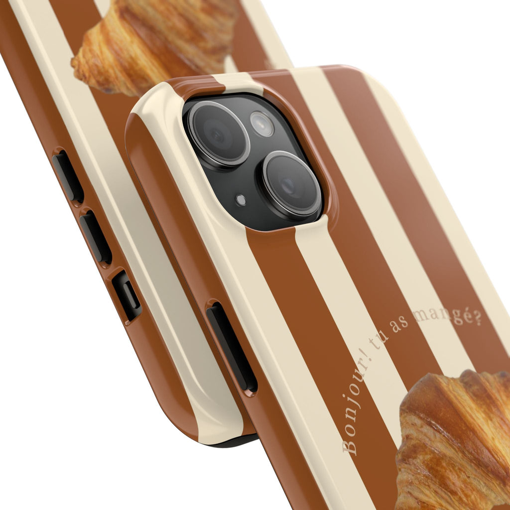 French Croissant Striped iPhone Case