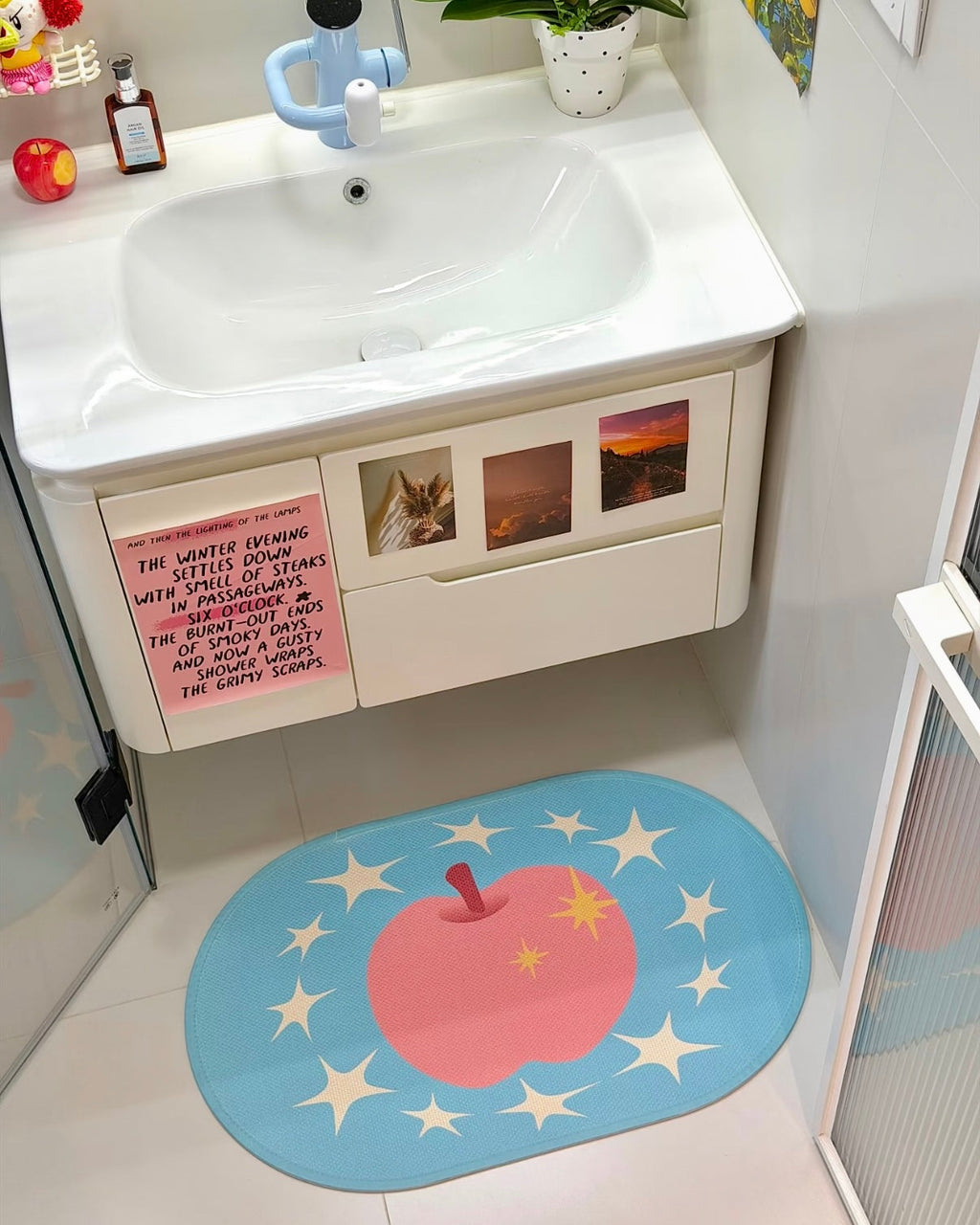 Pastel Apple Bath Mat