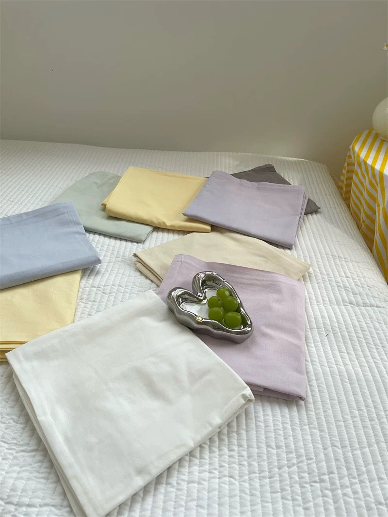 Solid Color Cotton Bed Sheet