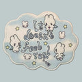 Soft Pastel Kawaii Bunny Rug