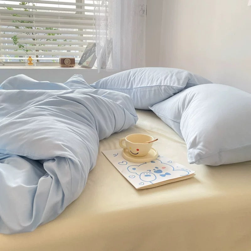 Pastel Blue & Cream Duvet Cover Set