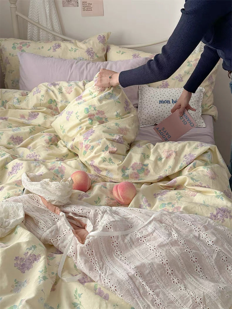 Grandmillennial Aesthetic Floral Duvet Cover Set