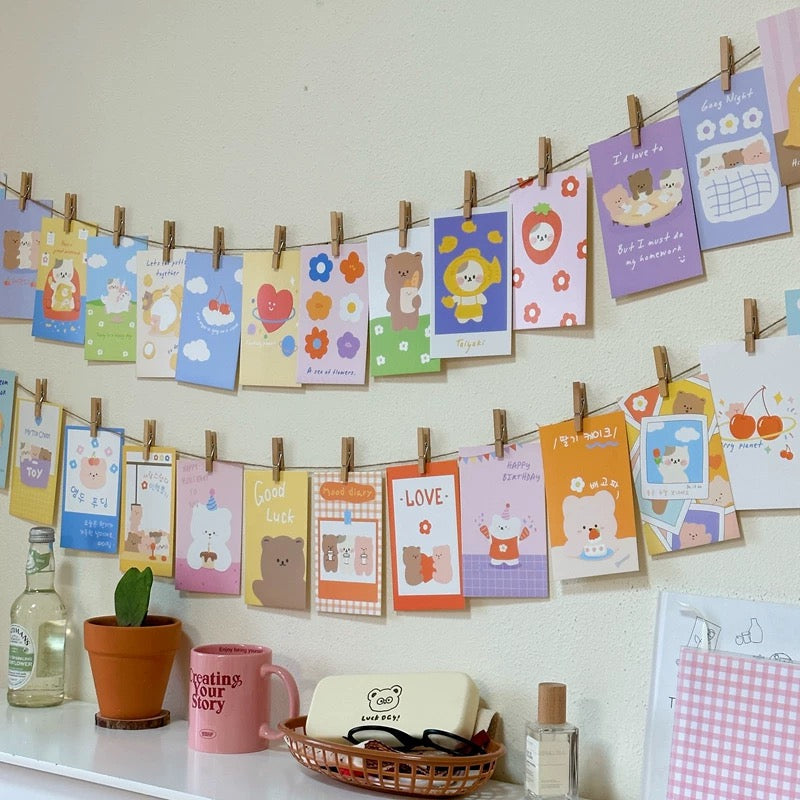 Cute Pastel Postcards Set