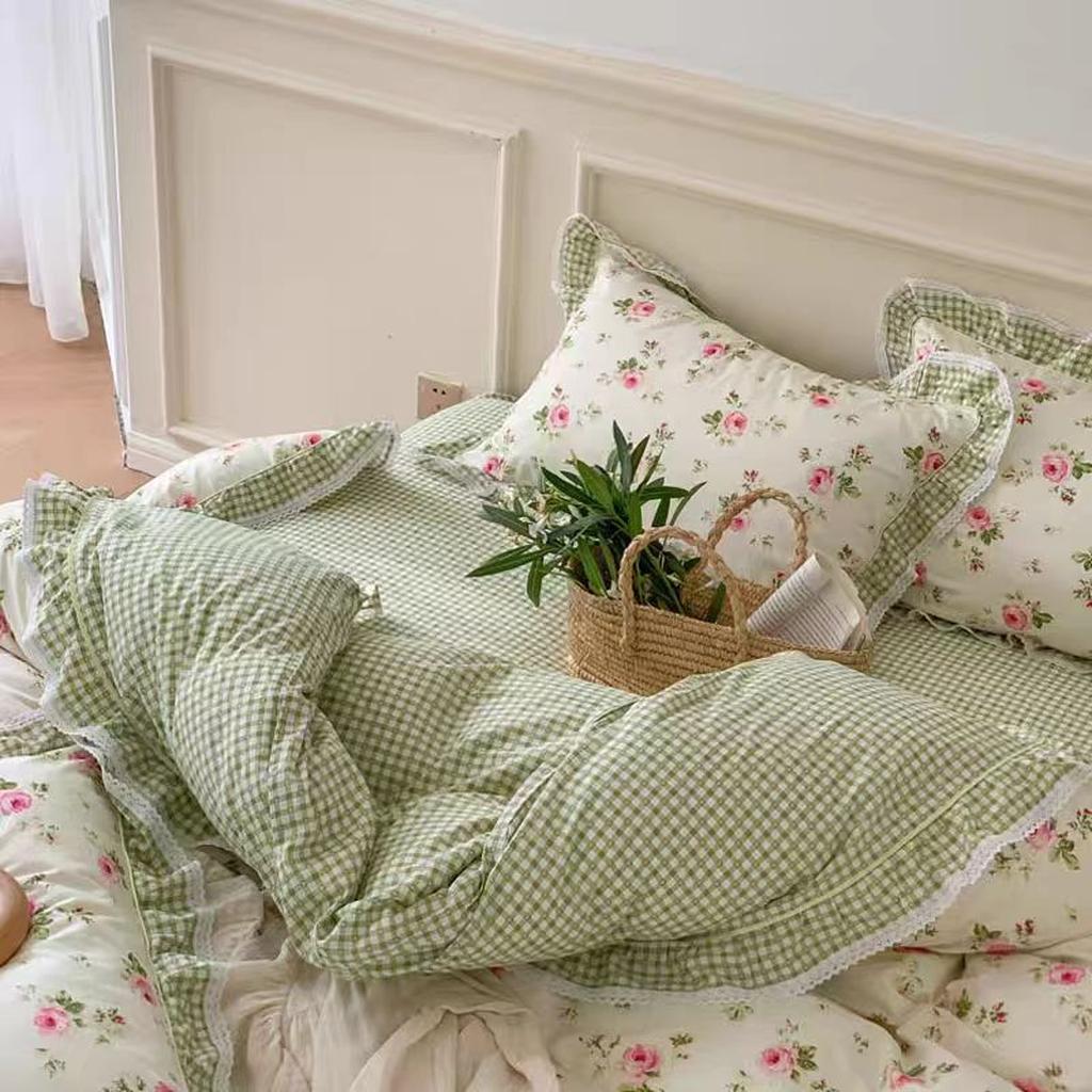 Pastoral Floral Lace Duvet Cover