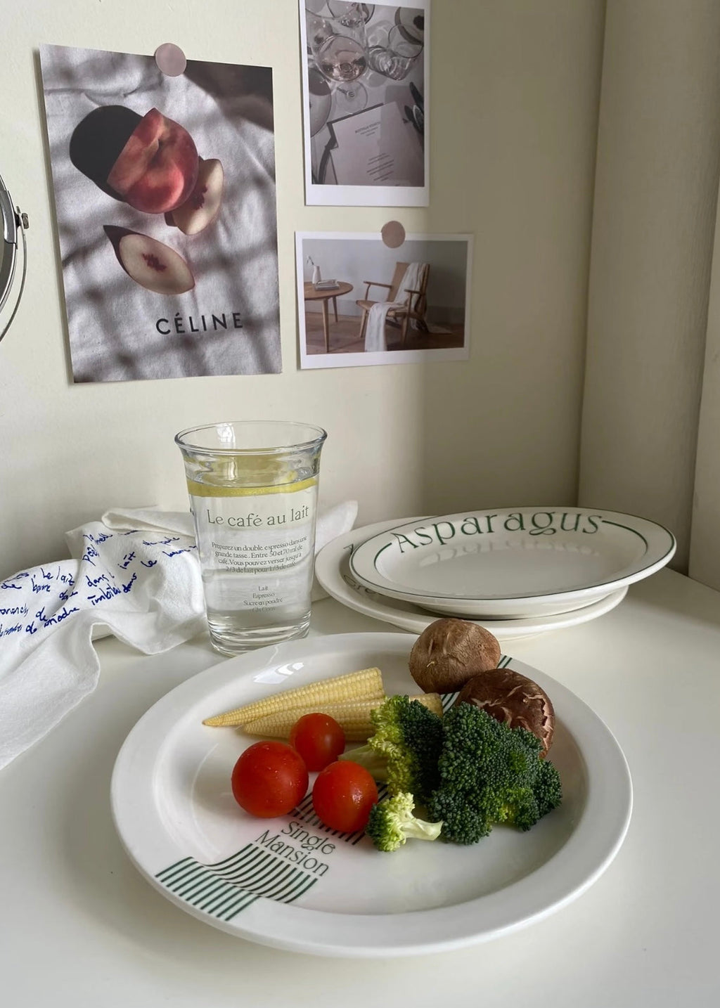 Green Bistro Patterned Plates