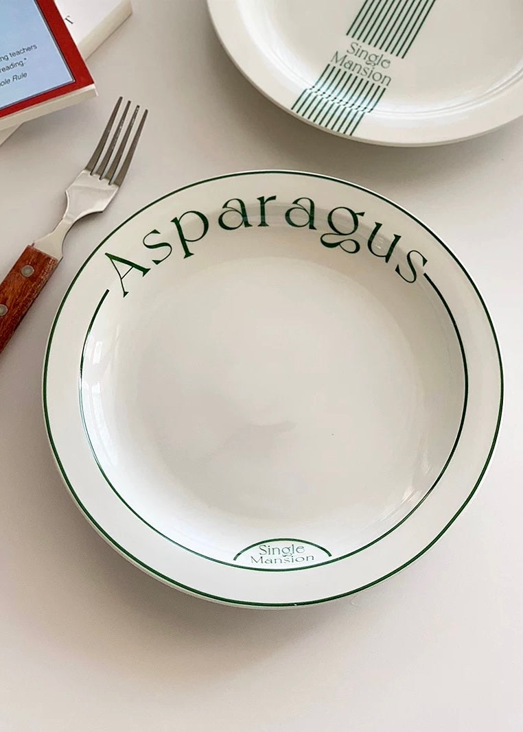 Green Bistro Patterned Plates