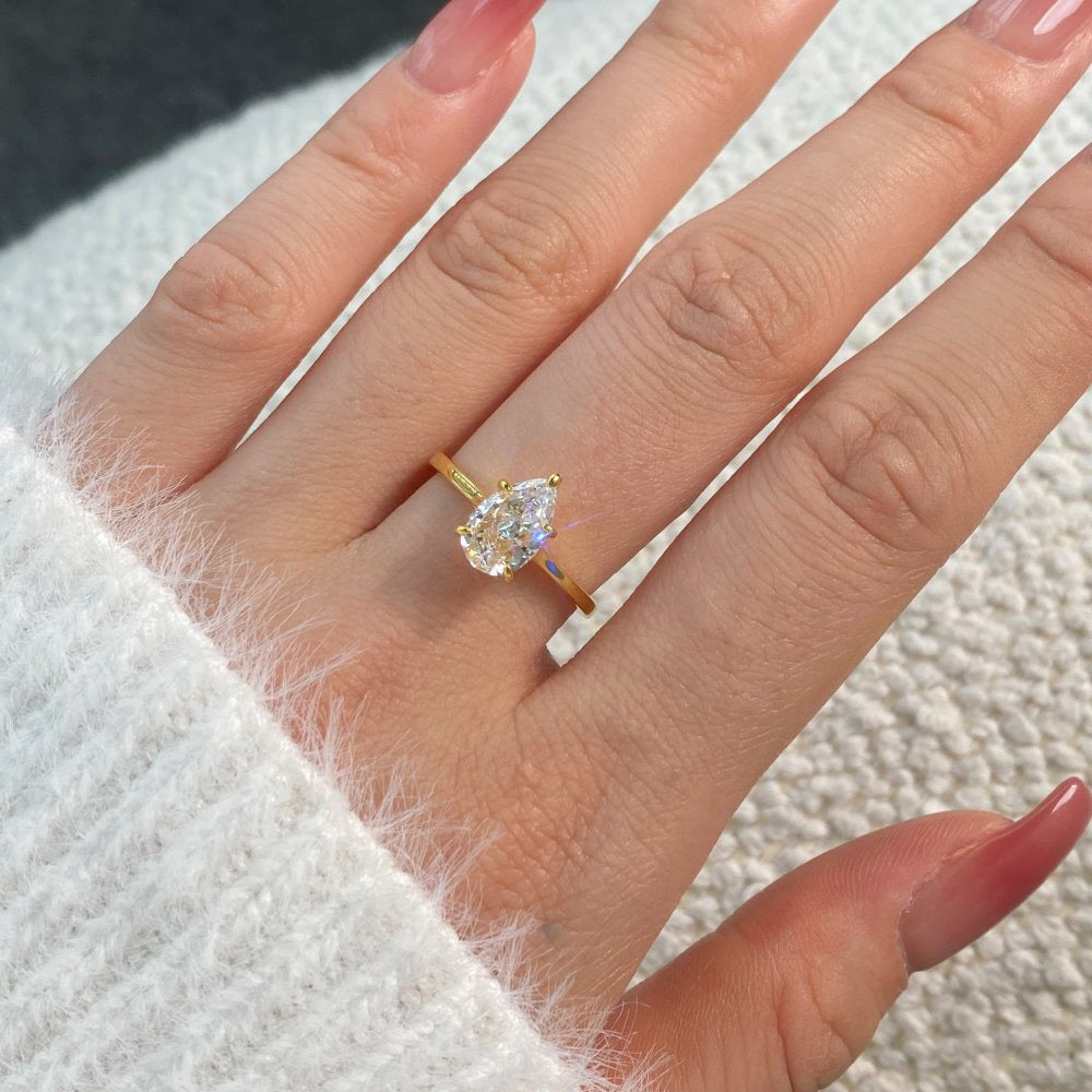 Crystal Silver Ring