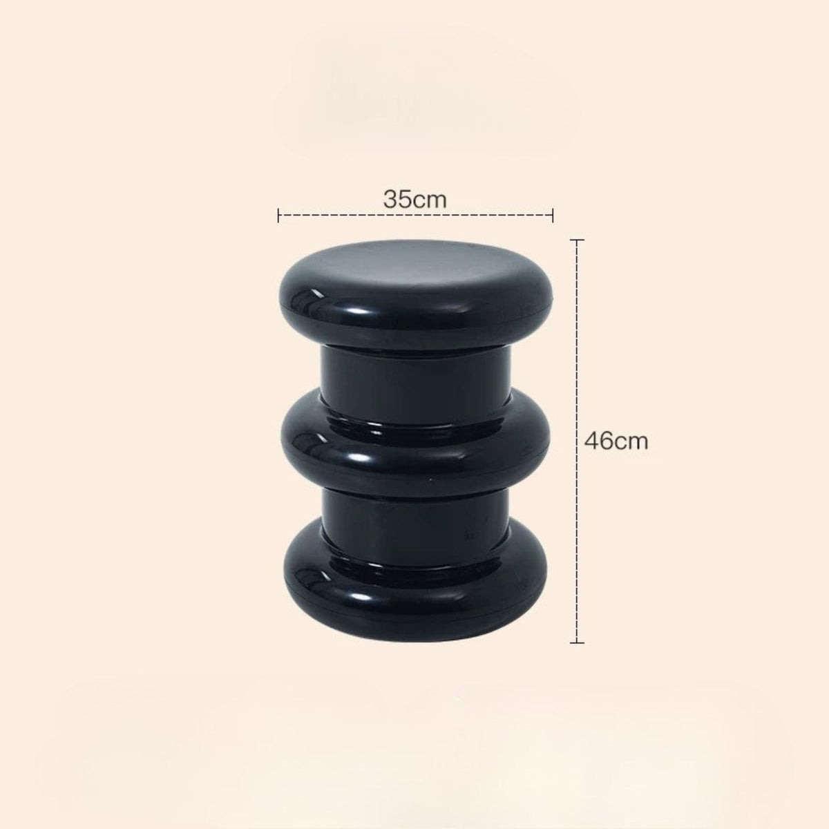 Stacked Ring Pedestal Side Table