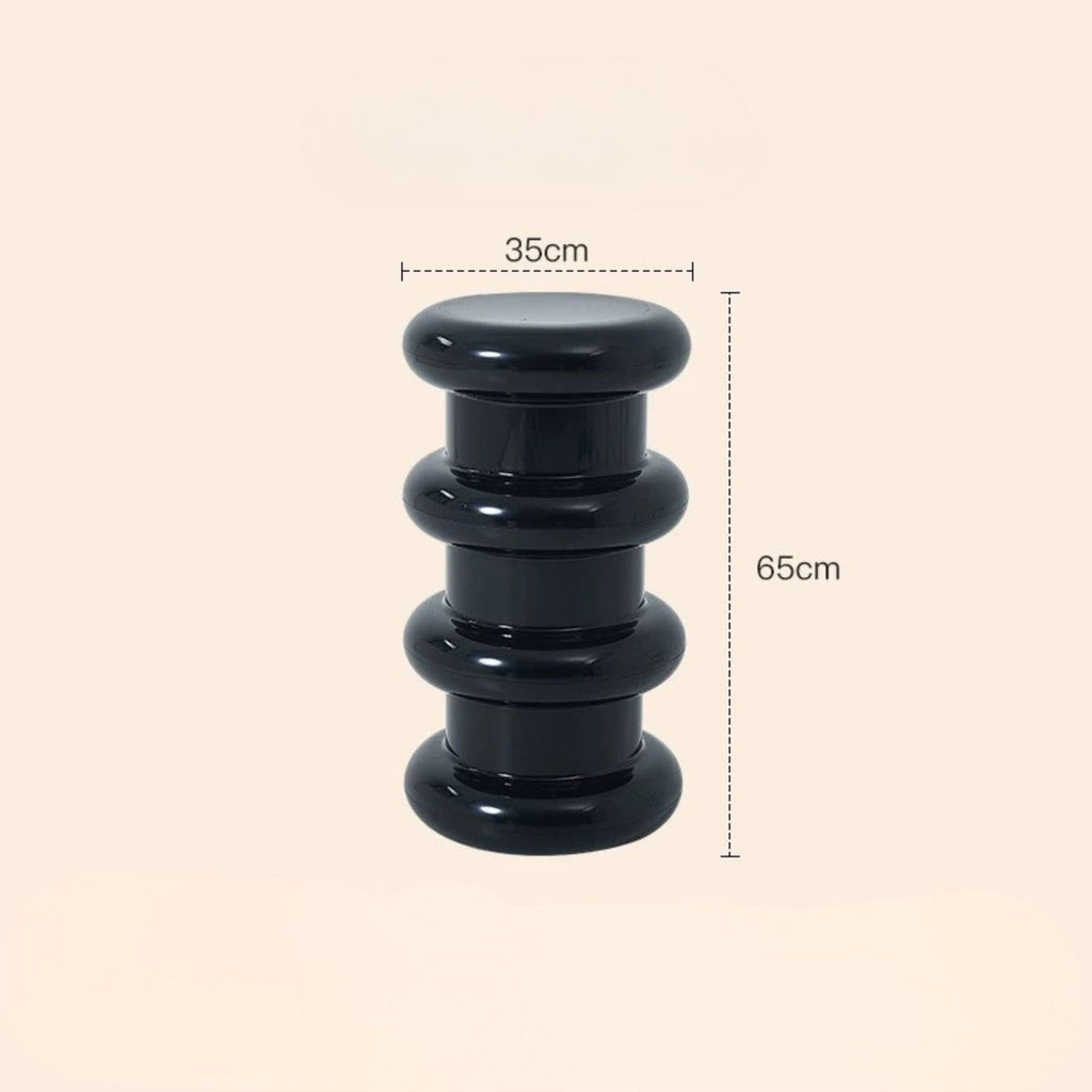 Stacked Ring Pedestal Side Table
