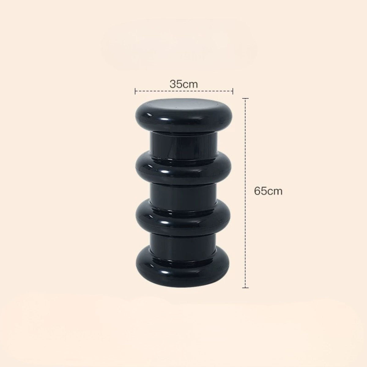 Stacked Ring Pedestal Side Table