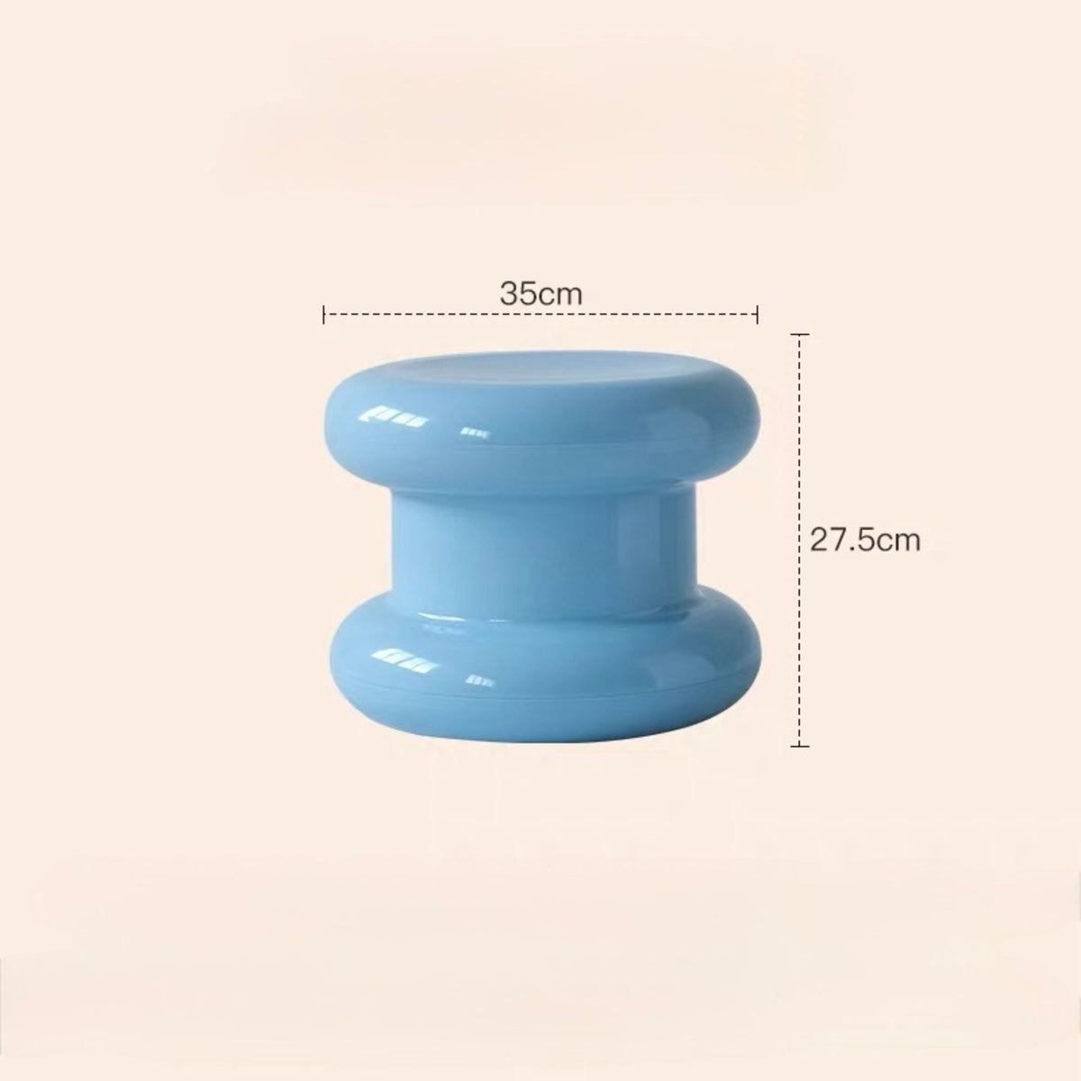 Stacked Ring Pedestal Side Table