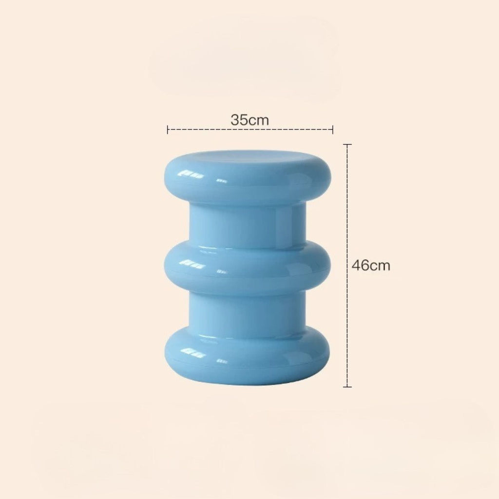Stacked Ring Pedestal Side Table