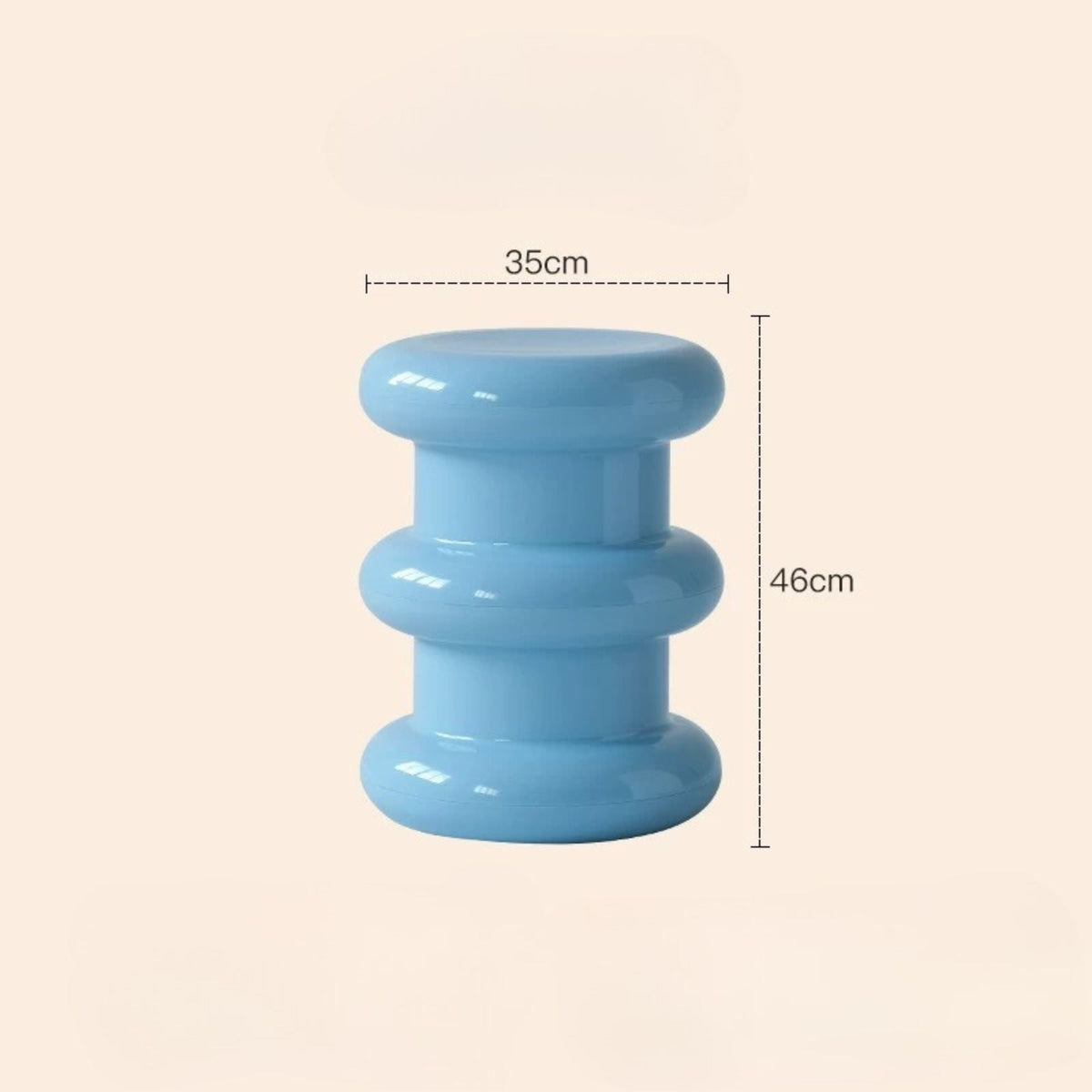 Stacked Ring Pedestal Side Table