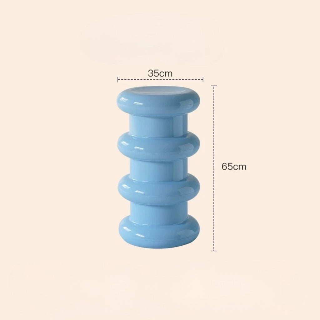 Stacked Ring Pedestal Side Table