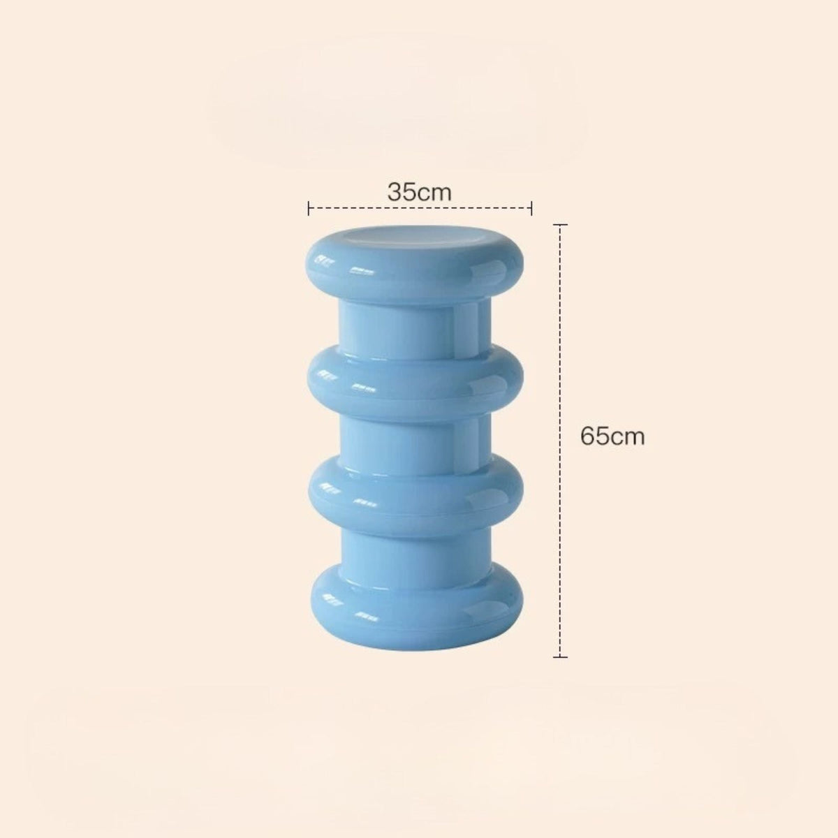 Stacked Ring Pedestal Side Table