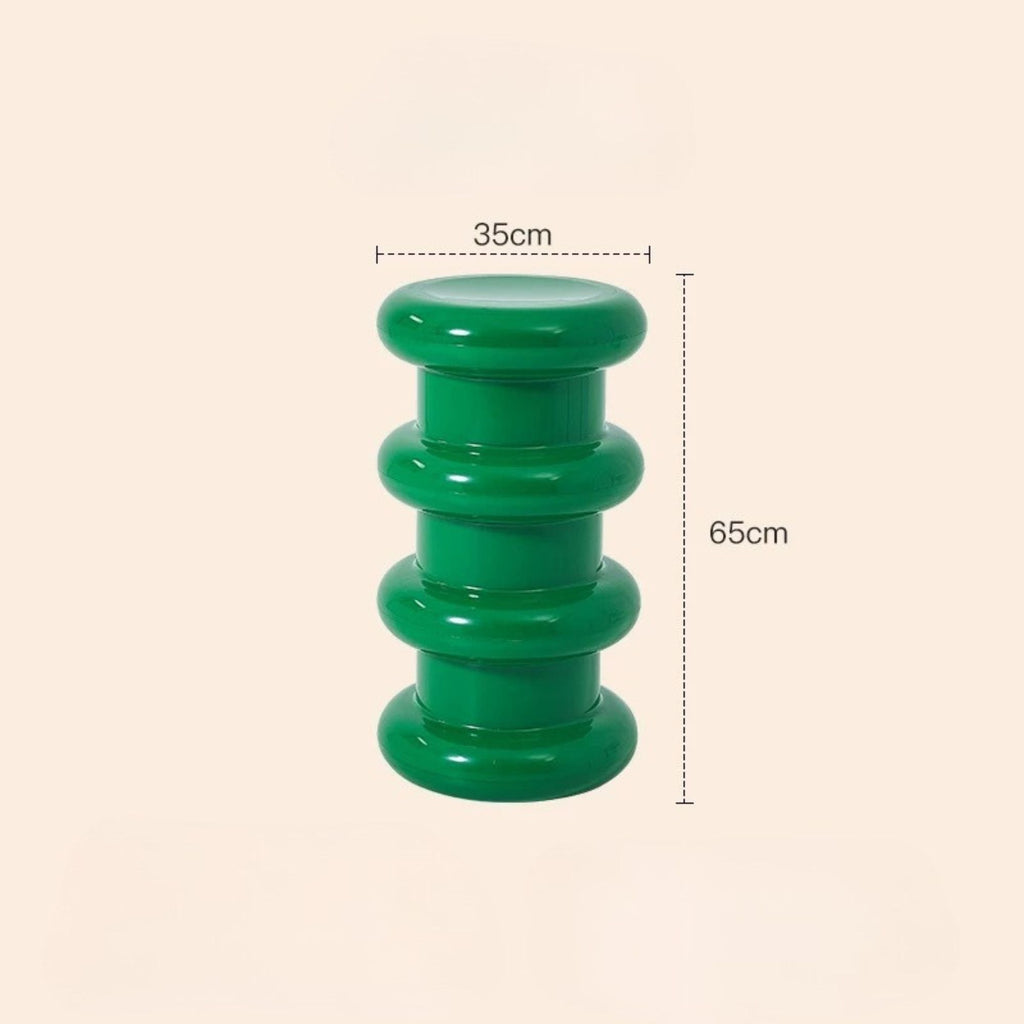 Stacked Ring Pedestal Side Table