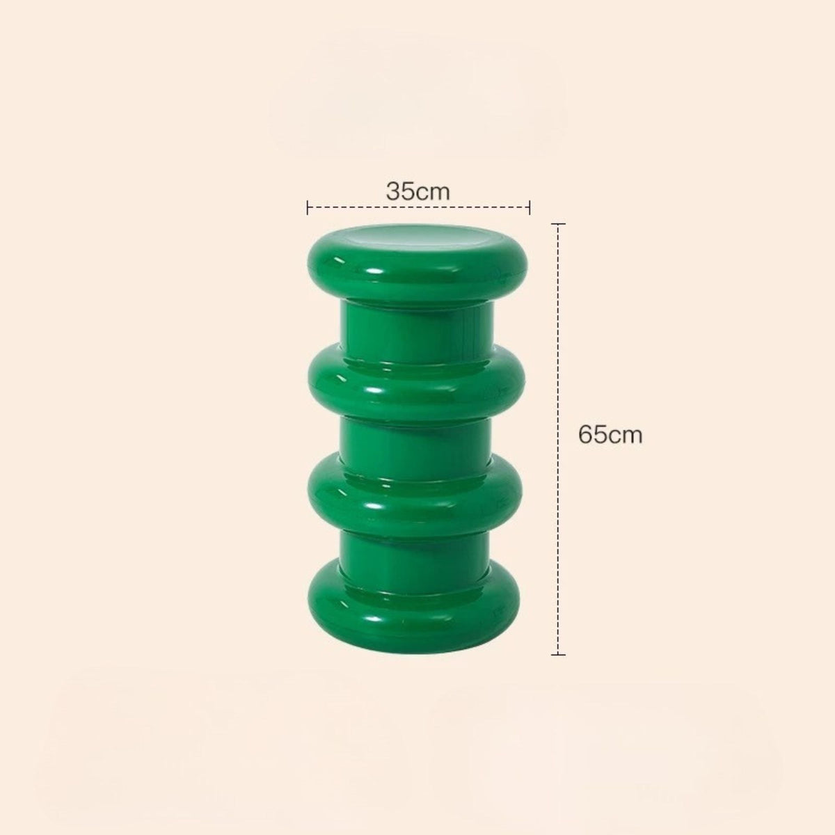 Stacked Ring Pedestal Side Table