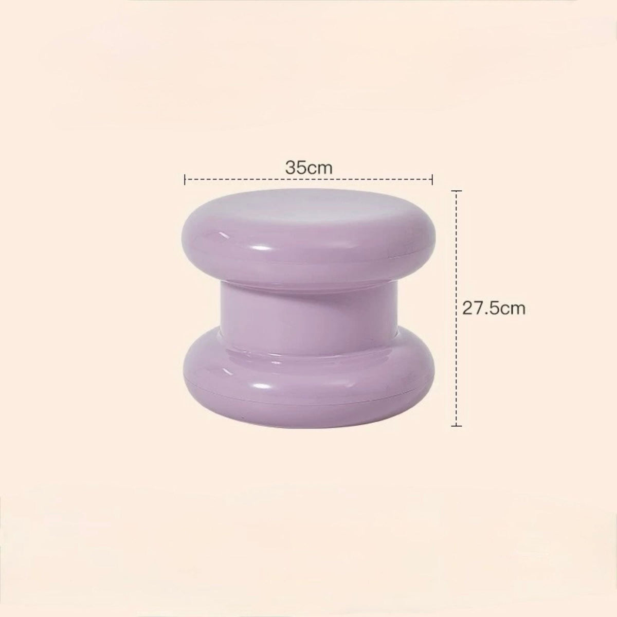 Stacked Ring Pedestal Side Table