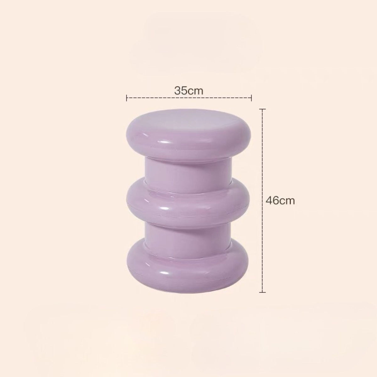 Stacked Ring Pedestal Side Table