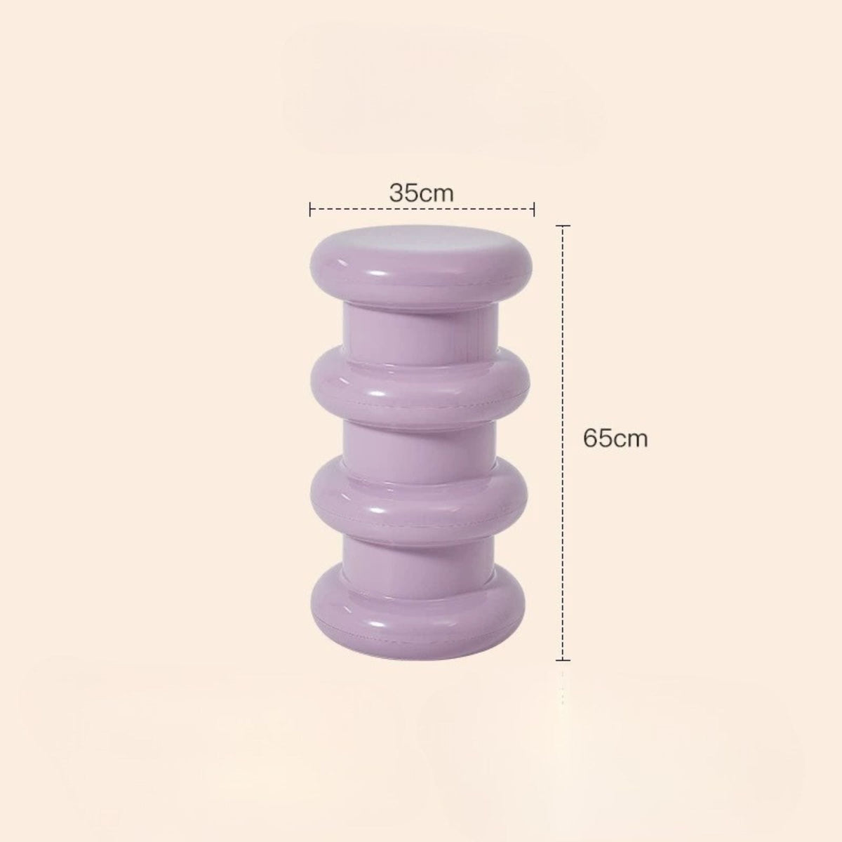 Stacked Ring Pedestal Side Table