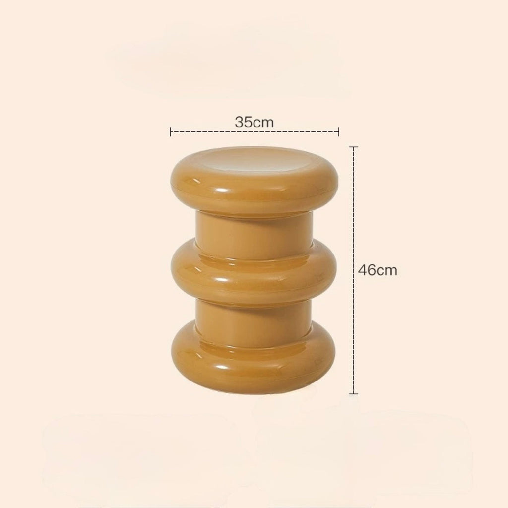 Stacked Ring Pedestal Side Table