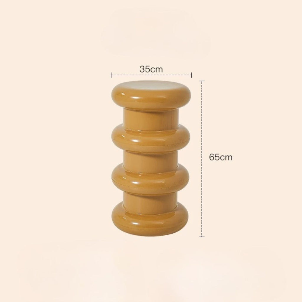 Stacked Ring Pedestal Side Table