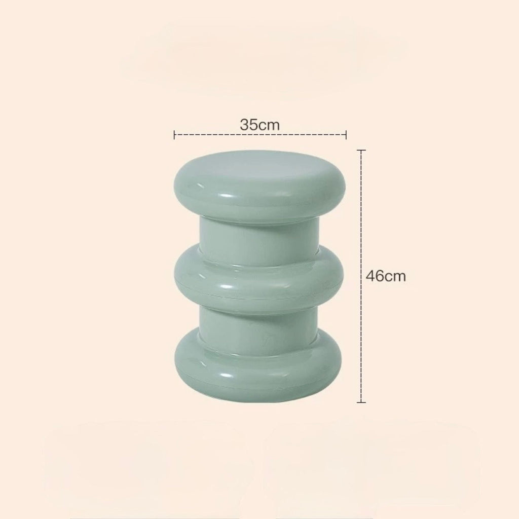 Stacked Ring Pedestal Side Table