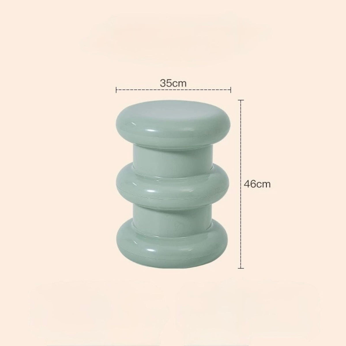 Stacked Ring Pedestal Side Table