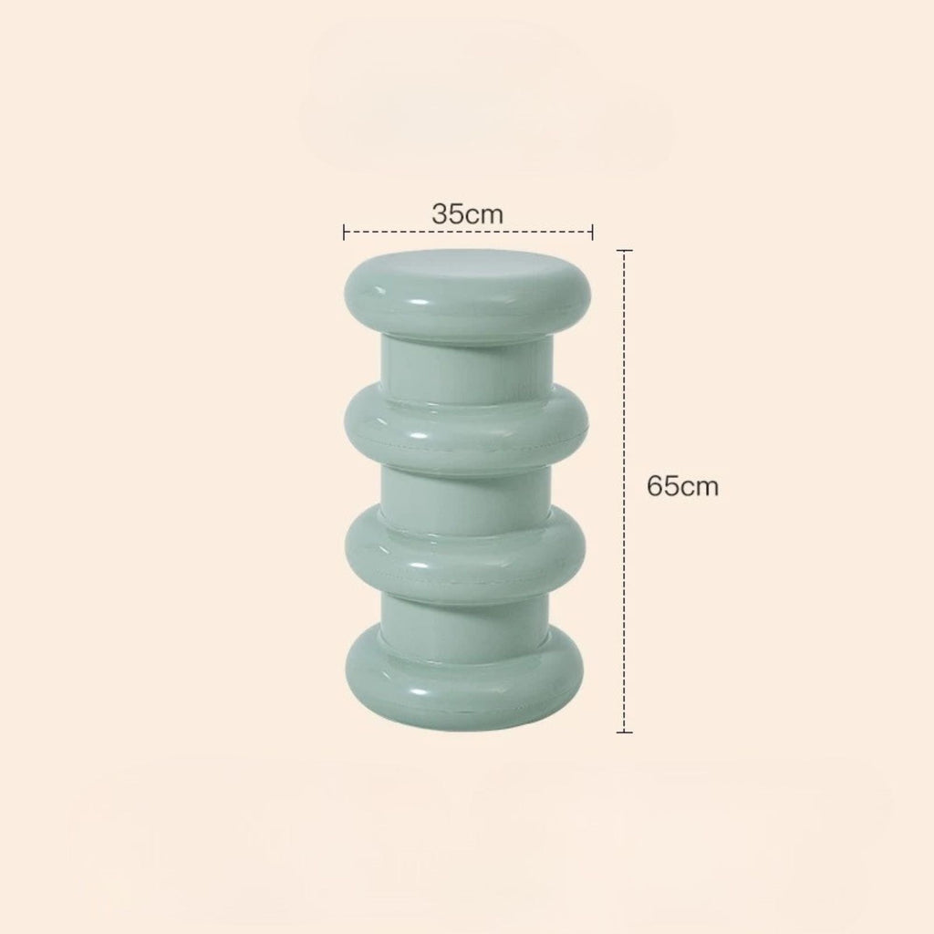 Stacked Ring Pedestal Side Table