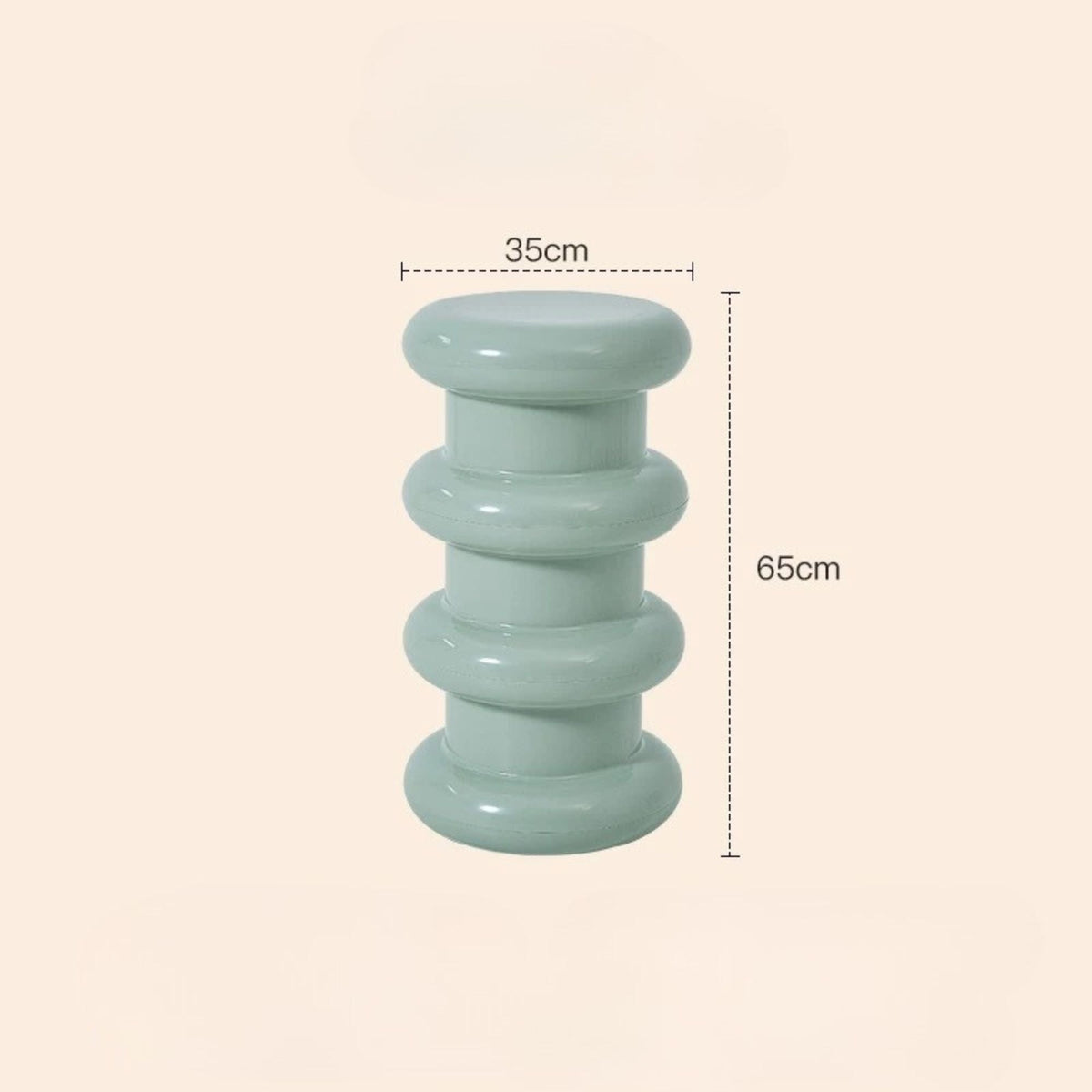 Stacked Ring Pedestal Side Table
