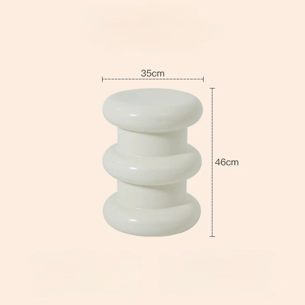 Stacked Ring Pedestal Side Table