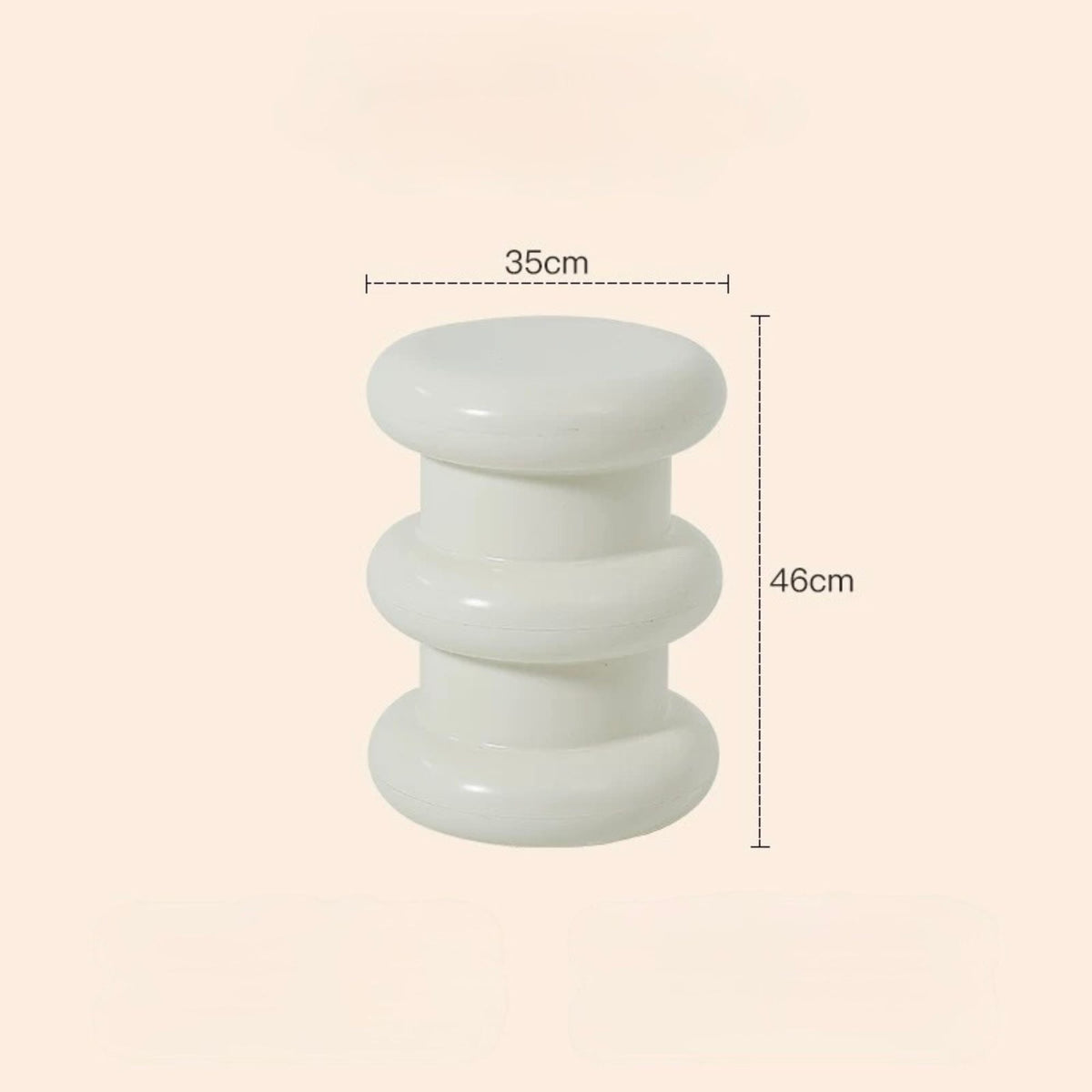 Stacked Ring Pedestal Side Table