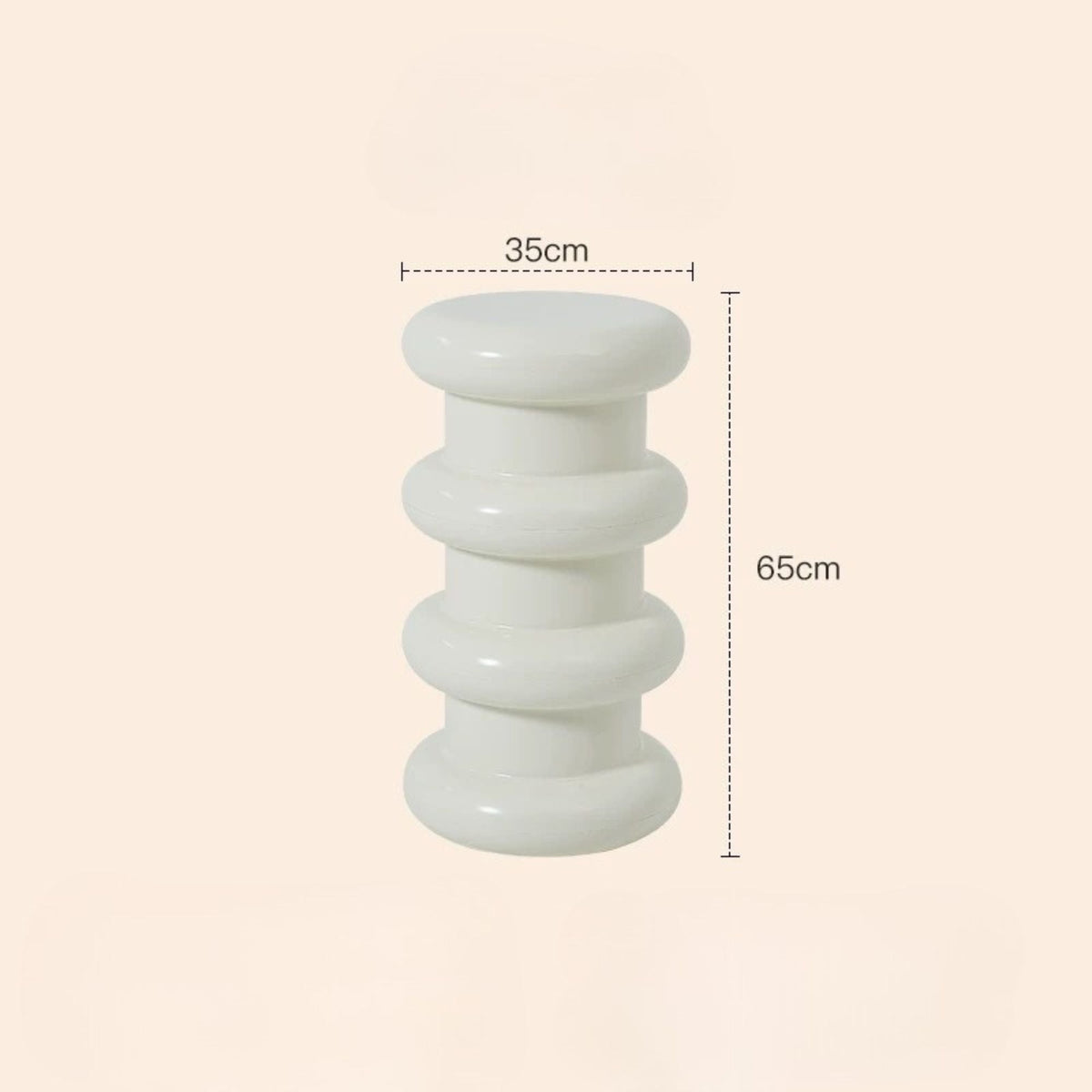 Stacked Ring Pedestal Side Table