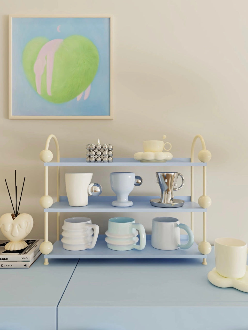 Pastel Perfume Display Shelf