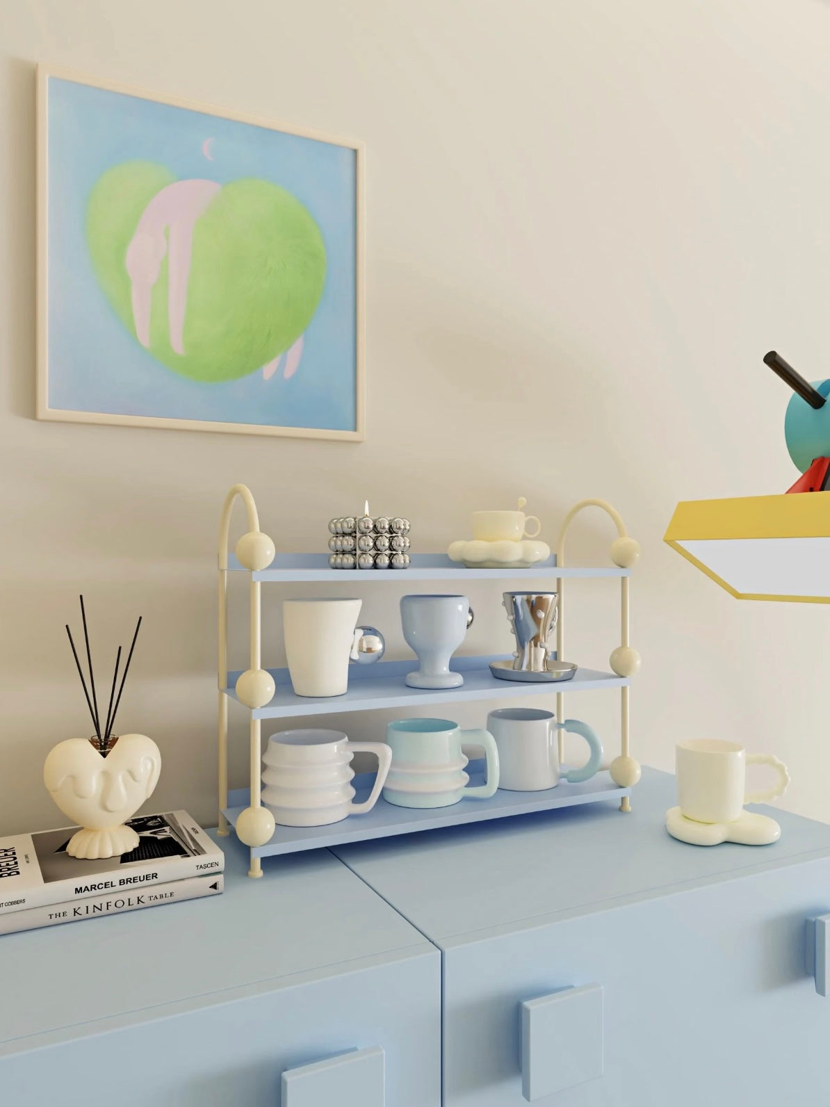 Pastel Perfume Display Shelf