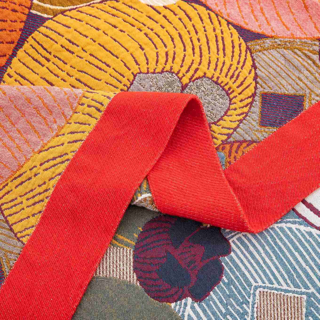 Cotton Blanket with Floral Pattern