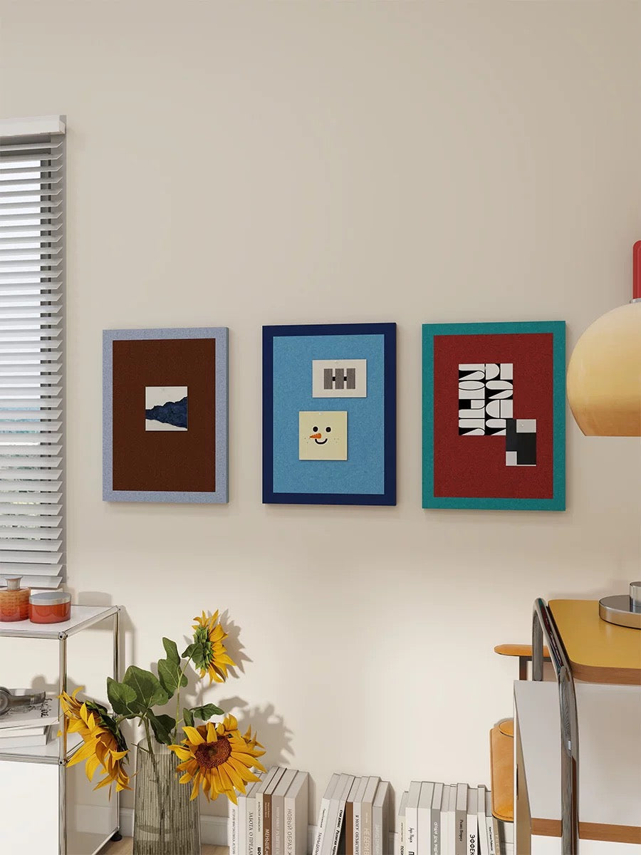Two-Tone Felt Push Pin Board