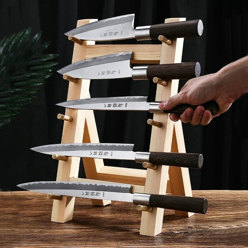 Wooden Knife Holder - Hand Polished Japanese Style