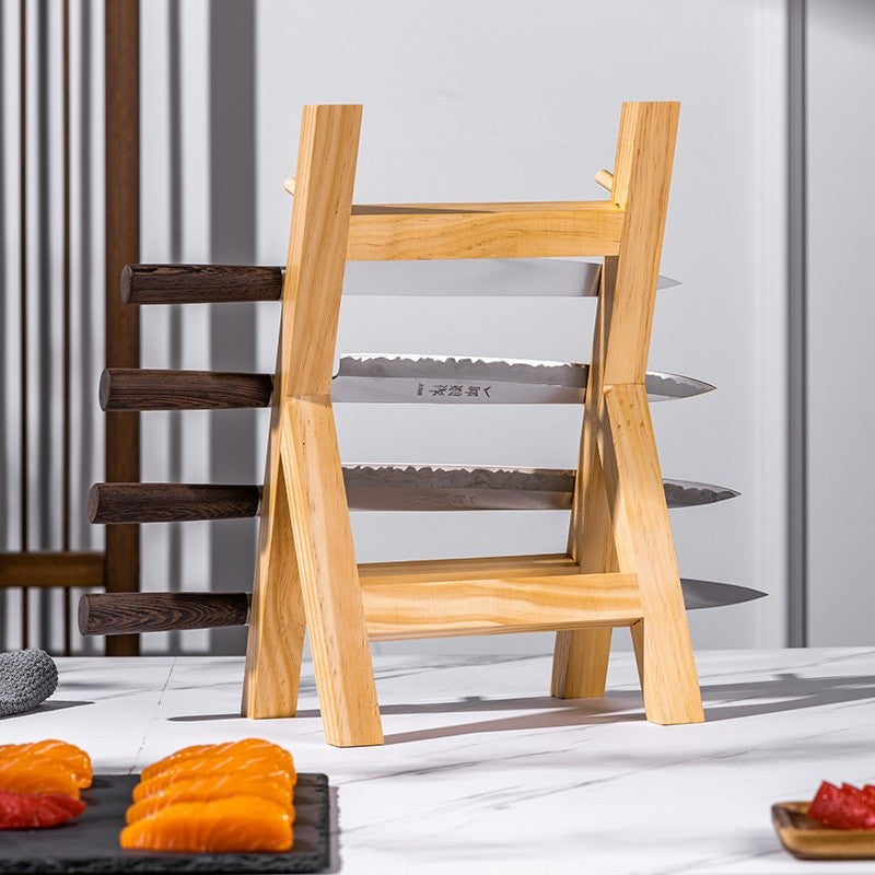 Wooden Knife Holder - Hand Polished Japanese Style